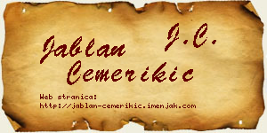 Jablan Čemerikić vizit kartica